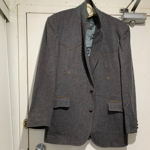 VINTAGE PENDLETON WESTERN LONG TWEED SPORT JACKETS SIZE L - Picture 2 of 13